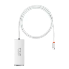 Hub USB-C la 4x USB 3.0, Type-C, 1m - Baseus Lite Series (WKQX030402) - White Alb