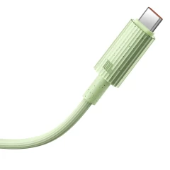 Cablu Type-C la USB-C, Super Fast Charge, 100W, 480Mbps, 1m - Baseus Habitat Series (P10360202631-00) - Natural Green verde deschis