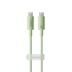 Cablu Type-C la USB-C, Super Fast Charge, 100W, 480Mbps, 2m - Baseus Habitat Series (P10360202631-01) - Natural Green verde deschis