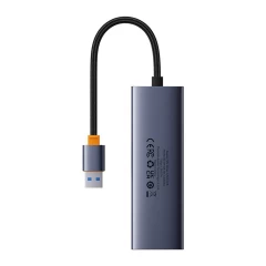 Hub USB la 3 x USB 3.0, RJ45 - Baseus UltraJoy Series (B0005280A813-01) - Space Grey Gri