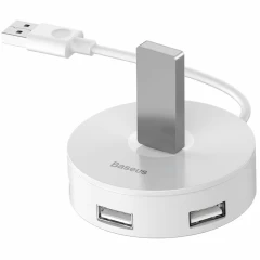 Hub USB la USB 3.0, 3x USB 2.0, Micro-USB, 10cm - Baseus Airjoy (CAHUB-F02) - White 