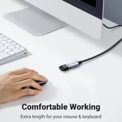 Cablu USB Male la USB Female, 2A, 5Gbps, 5m - Ugreen (25285) - Black 