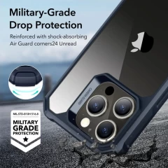 Husa pentru iPhone 15 Pro - ESR Air Armor - Clear Dark Blue Albastru