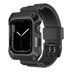 Husa pentru Apple Watch 4 / 5 / 6 / SE / SE 2 (44mm) + Curea - Lito Metal RuggedArmor (LS002) - Black
