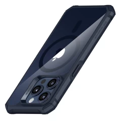 Husa pentru iPhone 15 Pro - ESR Air Armor HaloLock - Clear Dark Blue Albastru