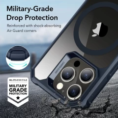 Husa pentru iPhone 15 Pro Max - ESR Air Armor HaloLock - Clear Dark Blue Albastru
