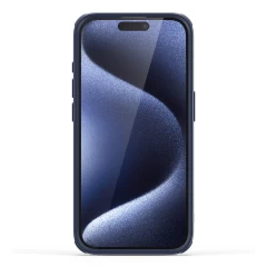 Husa pentru iPhone 15 Pro Max - ESR Classic Hybrid HaloLock Kickstand - Clear Dark Blue Albastru