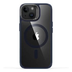 Husa pentru iPhone 15 Plus - ESR Classic Hybrid HaloLock Kickstand - Clear Dark Blue Albastru