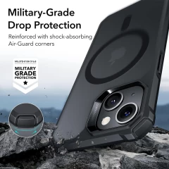 Husa pentru iPhone 14 Pro - ESR Air Armor HaloLock - Clear Black negru/transparenta
