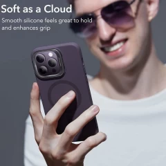 Husa pentru iPhone 14 Pro Max - ESR Cloud Soft HaloLock Kickstand - Purple Mov