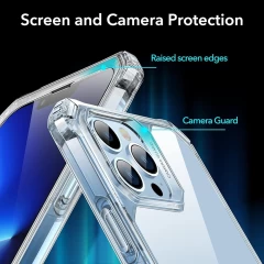 Husa pentru iPhone 13 Pro Max + 2x Folie - ESR Air Armor 360 - Clear transparenta