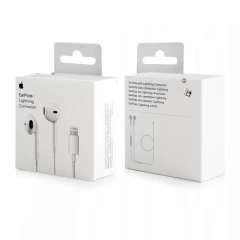 Apple - Original Wired Earphones (MMTN2ZM/A) - Lightning, In-Ear, Microphone, Volume Control, 1.2m - White (Blister Packing) Alb