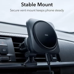 ESR - [3pcs Bundle] Premium Wireless Car Charging Set HaloLock (2C570) - with MagSafe CryoBoost for Air Vent, 36W - Black Negru