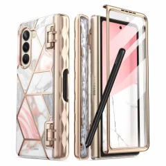 Husa pentru Samsung Galaxy Z Fold5 - I-Blason Cosmo - Marble Roz