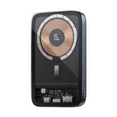 Baterie Externa MagSafe pentru iPhone si Incarcare Wireless - Usams (PB67) - Tarnish cenusiu