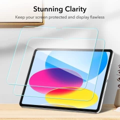 Folie pentru iPad 10 (2022) 10.9 (set 2) - ESR Tempered Glass 9H - Clear transparenta