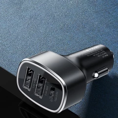 Incarcator Dual USB, Type-C, 49W - Yesido (Y47) - Black Negru