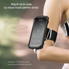 Husa Brat Telefon pentru Alergat, Jogging Supcase Armband - Negru Negru