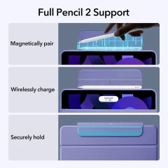 Husa pentru iPad Air 4 (2020) / Air 5 (2022) / Air 6 (2024) - ESR Rebound Hybrid - Lavender violet