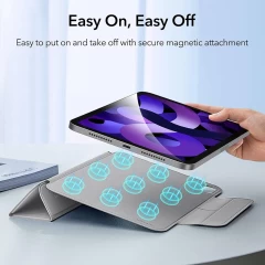 Husa pentru iPad Pro 11 2018 / iPad Air 4 / 5 / 6 (2020/2022/2024) - ESR Rebound Magnetic - Grey Gri