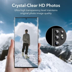 Folie Ecran pentru Samsung Galaxy S23 Ultra + Folie Camera (set 2) - ESR Screen Shield - Clear transparenta