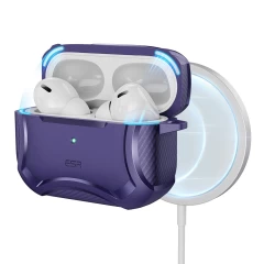 Husa pentru Apple AirPods Pro 1 / 2 - ESR Cyber Armor Tough HaloLock - Purple Mov