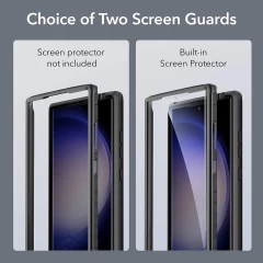 Husa pentru Samsung Galaxy S23 Ultra + Folie - ESR Shock Armor Kickstand - Clear Black negru/transparenta