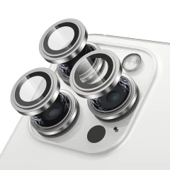 Folie pentru iPhone 15 Pro / 15 Pro Max - Lito S+ Camera Glass Protector - Natural Argintiu 