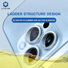 Folie pentru iPhone 15 Pro / 15 Pro Max - Lito S+ Camera Glass Protector - Silver Argintiu
