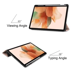 Husa pentru Samsung Galaxy Tab S7 Plus / S8 Plus / S7 FE - Techsuit FoldPro - Rose Gold Roz