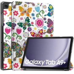 Husa pentru Samsung Galaxy Tab A9 Plus - Techsuit FoldPro - Green Time Butterfly 