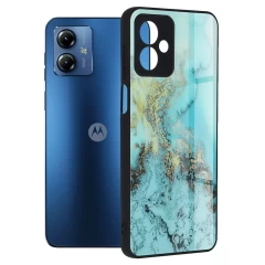 Husa pentru Motorola Moto G14 - Techsuit Glaze Series - Fiery Ocean Bleu 
