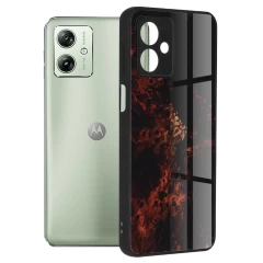 Husa pentru Motorola Moto G54 - Techsuit Glaze Series - Red Nebula Rosu
