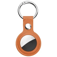 Husa pentru AirTag - Techsuit Secure Leather Holder (SLH1) - Orange Portocaliu