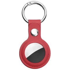 Husa pentru AirTag - Techsuit Secure Leather Holder (SLH1) - Red Rosu
