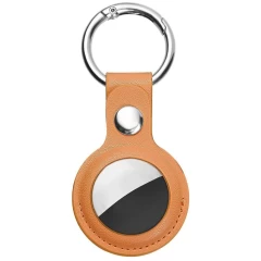 Husa pentru AirTag - Techsuit Secure Leather Holder (SLH1) - Orange Galben 