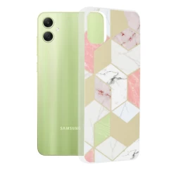 Husa pentru Samsung Galaxy A05 - Techsuit Marble Series - Chloe White Mov 