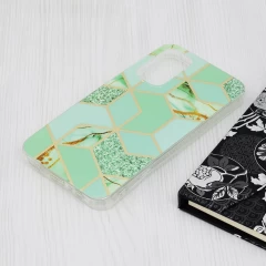 Husa pentru Samsung Galaxy A15 4G / A15 5G - Techsuit Marble Series - Green Hex Verde