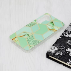 Husa pentru Samsung Galaxy S24 - Techsuit Marble Series - Green Hex Verde