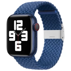 Curea pentru Apple Watch 1/2/3/4/5/6/7/8/9/SE/SE 2 (38/40/41mm) - Techsuit Watchband (W032) - Heartbeat Purple bleumarin 