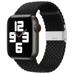 Curea pentru Apple Watch 1/2/3/4/5/6/7/8/9/SE/SE 2 (38/40/41mm) - Techsuit Watchband (W032) - Black Negru