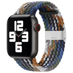 Curea pentru Apple Watch 1/2/3/4/5/6/7/8/9/SE/SE 2 (38/40/41mm) - Techsuit Watchband (W032) - Heartbeat Purple Cowboy Green 