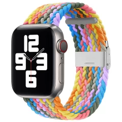 Curea pentru Apple Watch 1/2/3/4/5/6/7/8/9/SE/SE 2 (38/40/41mm) - Techsuit Watchband (W032) - Cowboy Green Heartbeat Purple 