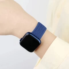 Curea pentru Apple Watch 1/2/3/4/5/6/7/8/9/SE/SE 2/Ultra/Ultra 2 (42/44/45/49mm) - Techsuit Watchband (W032) - Atlantic Blue bleumarin