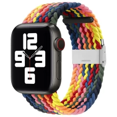 Curea pentru Apple Watch 1/2/3/4/5/6/7/8/9/SE/SE 2/Ultra/Ultra 2 (42/44/45/49mm) - Techsuit Watchband (W032) - Black Colorful Pink 