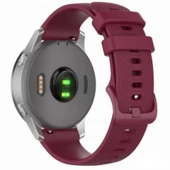 Curea pentru Samsung Galaxy Watch 4/5/Active 2, Huawei Watch GT 3 (42mm)/GT 3 Pro (43mm) - Techsuit Watchband 20mm (W006) - Burgundy bordo