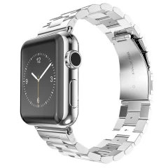 Curea pentru Apple Watch 1/2/3/4/5/6/7/8/9/SE/SE 2/Ultra/Ultra 2 (42/44/45/49mm) - Techsuit Watchband (W036) - Silver Argintiu