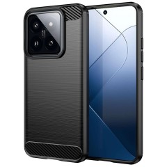 Husa pentru Xiaomi 14 Pro - Techsuit Carbon Silicone - Black