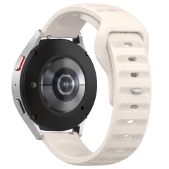 Curea pentru Samsung Galaxy Watch 4/5/Active 2, Huawei Watch GT 3 (42mm)/GT 3 Pro (43mm) - Techsuit Watchband (W050) - Beige Bej