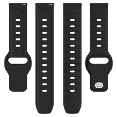 Curea pentru Samsung Galaxy Watch 4/5/Active 2, Huawei Watch GT 3 (42mm)/GT 3 Pro (43mm) - Techsuit Watchband (W050) - Black Negru